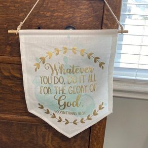 Mini tapestry or door/wall decor with scripture